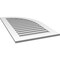 Ekena Millwork Quarter Round Top Right Surface Mount PVC Gable Vent w/ 3-1/2"W x 1"P Standard Frame, 24"W x 42"H GVPQR24X4201SF - alternate 2